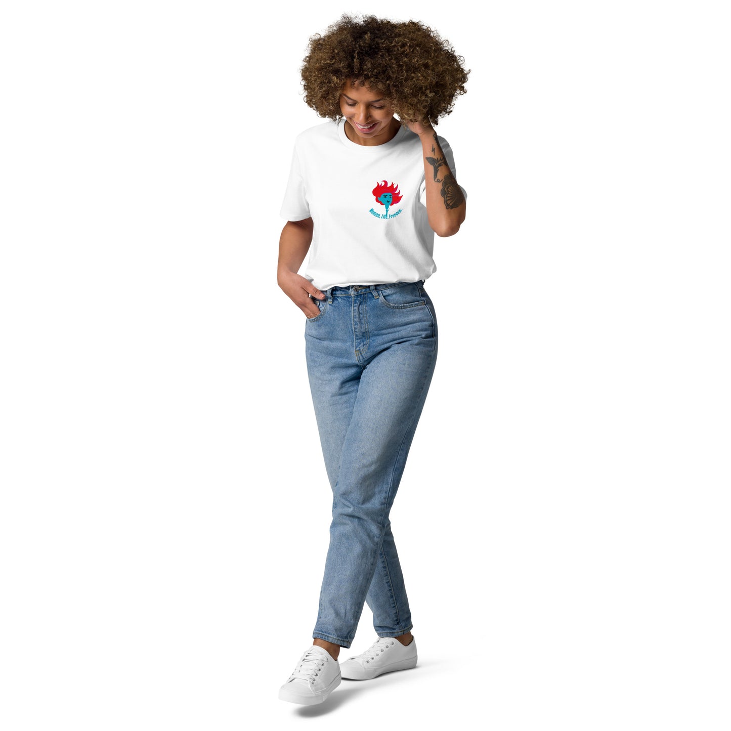 Woman Life Freedom T-shirt_Rose